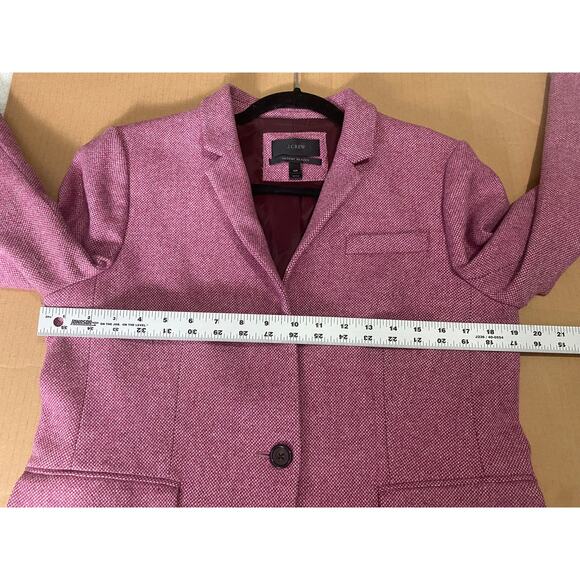 J. CREW BLAZER REGENT WOOL SILK JACKET PINK FALL CORPORATE WORKWEAR OFFICE - Picture 8 of 10